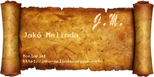 Jakó Melinda névjegykártya